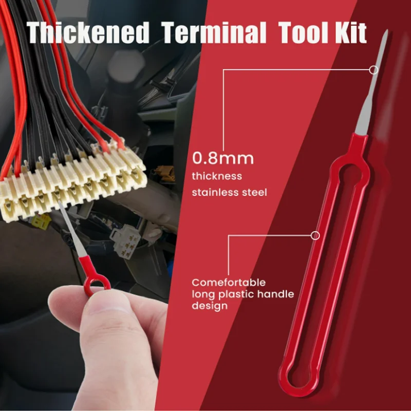 41Pcs Terminal Removal Kit-Upgrade Pin Puller Tool Terminal Ejector Kit Set for Automotive and Most Connector Terminals