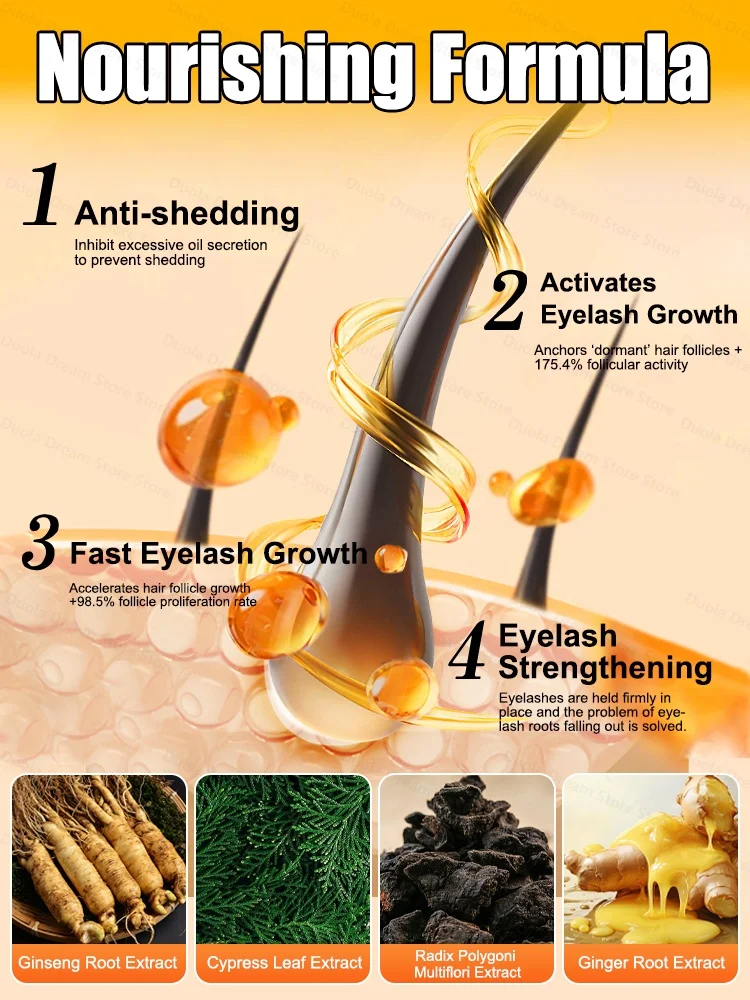 15mm Natural Fast Eyelash Growth Serum Women Lash Lift Kit Lengthening Thicken Eyebrow Growth Serum Beauty Makeup Products 3Days eyelash growth serum