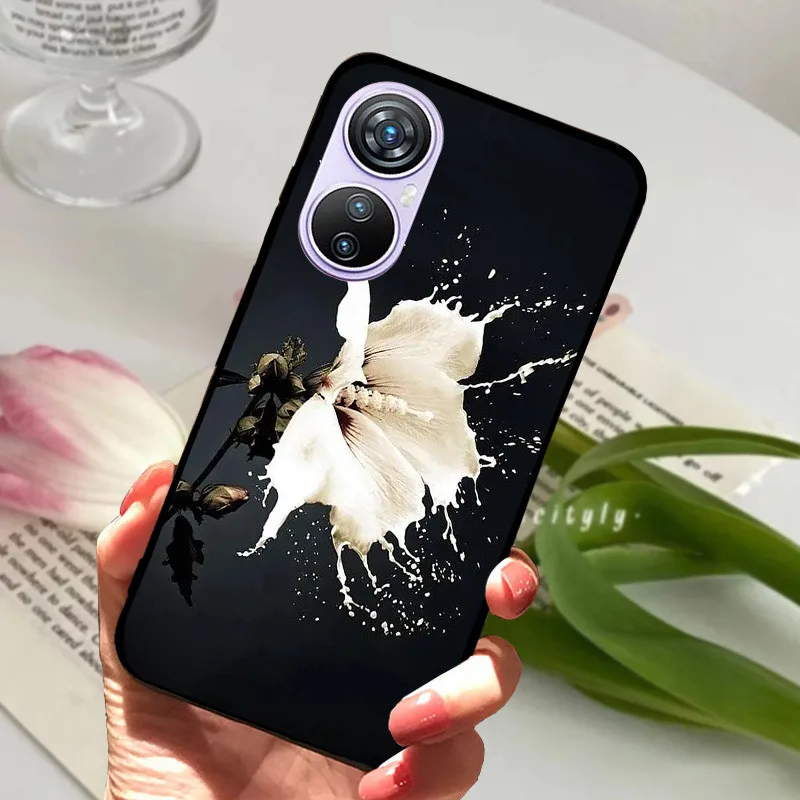 Animal Cartoon Soft Silicone Black Phone Case, 6.67 Premium Cover