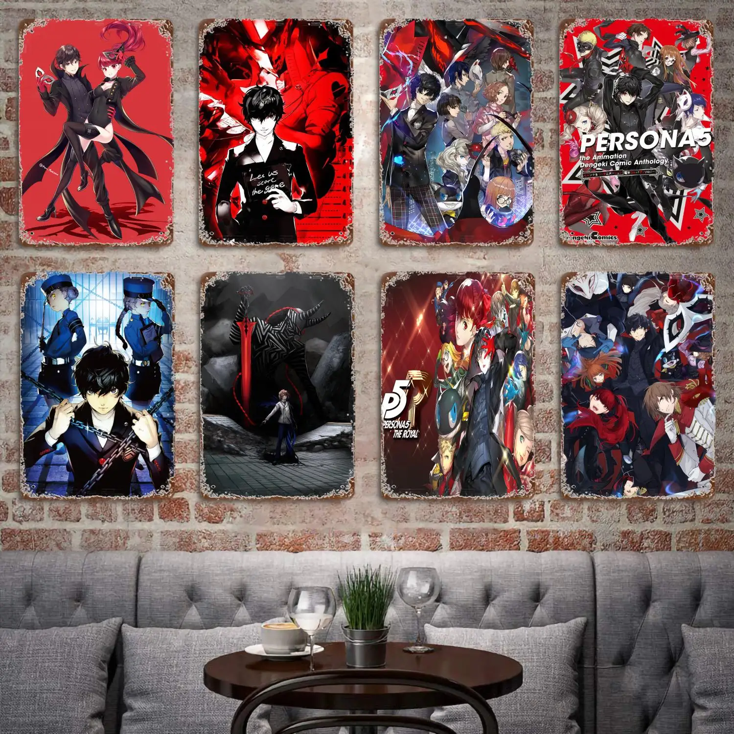 Persona 5 Royal Games Metal Decor Poster Vintage Tin Sign Metal ...