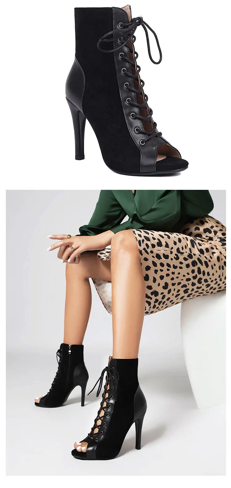 Latin Dance Heels Shoes for Women Party Boots High Heels Black Sandals Sexy Brand New Latin for Ballroom Jazz Stilettos Boots