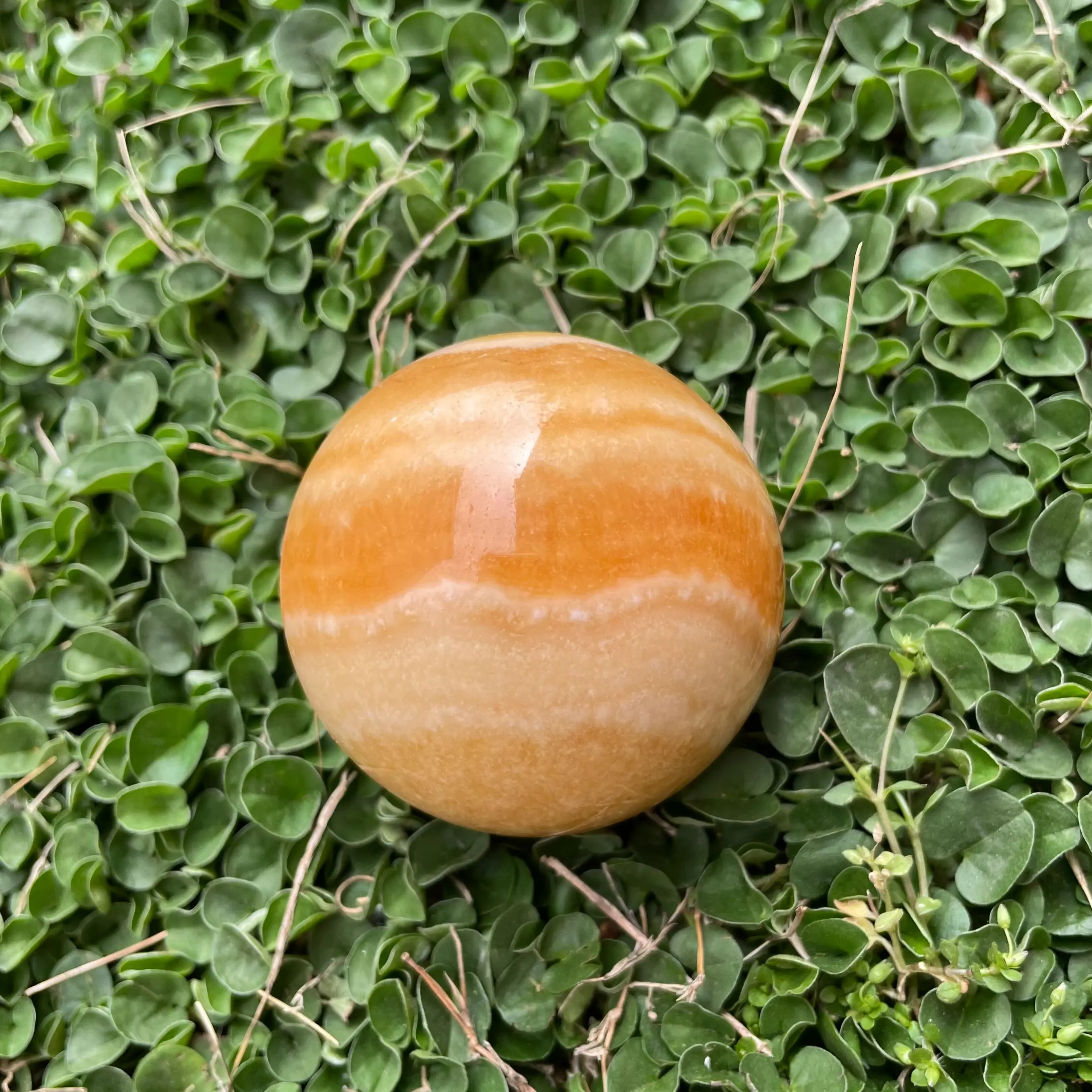 High Quality Natural Polished Orange Calcite Quartz Sphere Yellow Calcite Crystal Ball Healing Stone Home Decoration Gift 5