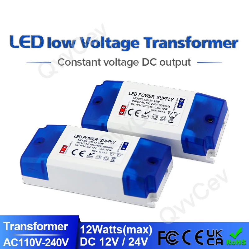 12W LED 드라이버 변압기 110-240V AC-DC 12V 1.0A DC 24V 0.5A 12W 조명 스트립 용 스위칭 전원 공급 장치, 1 피스