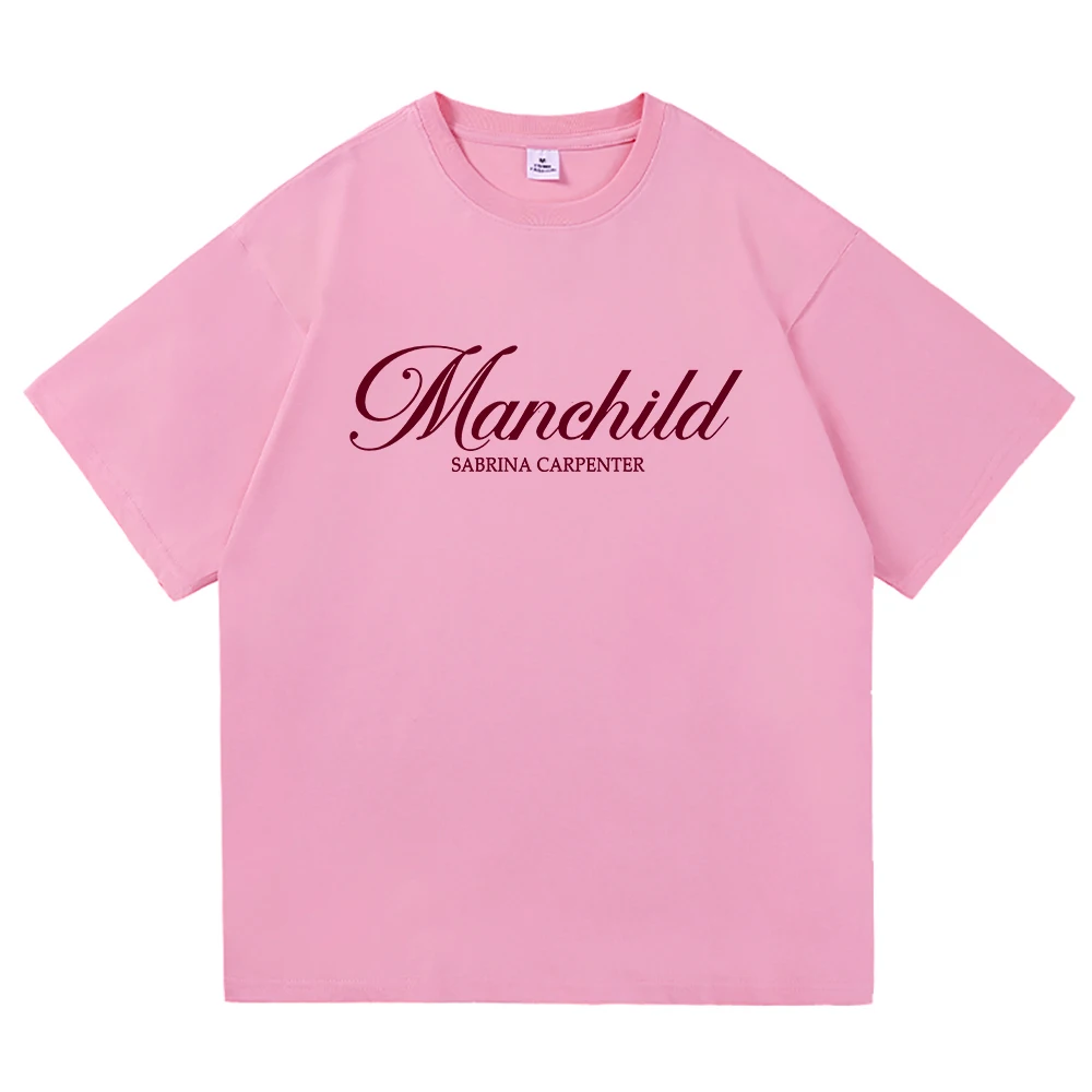 ミュージシャン sabrina carpenter manchild tee Sabrina Carpenter Manchild T Shirt Summer Cotton Women's T