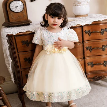 Sequin Floral Princess Dress 1