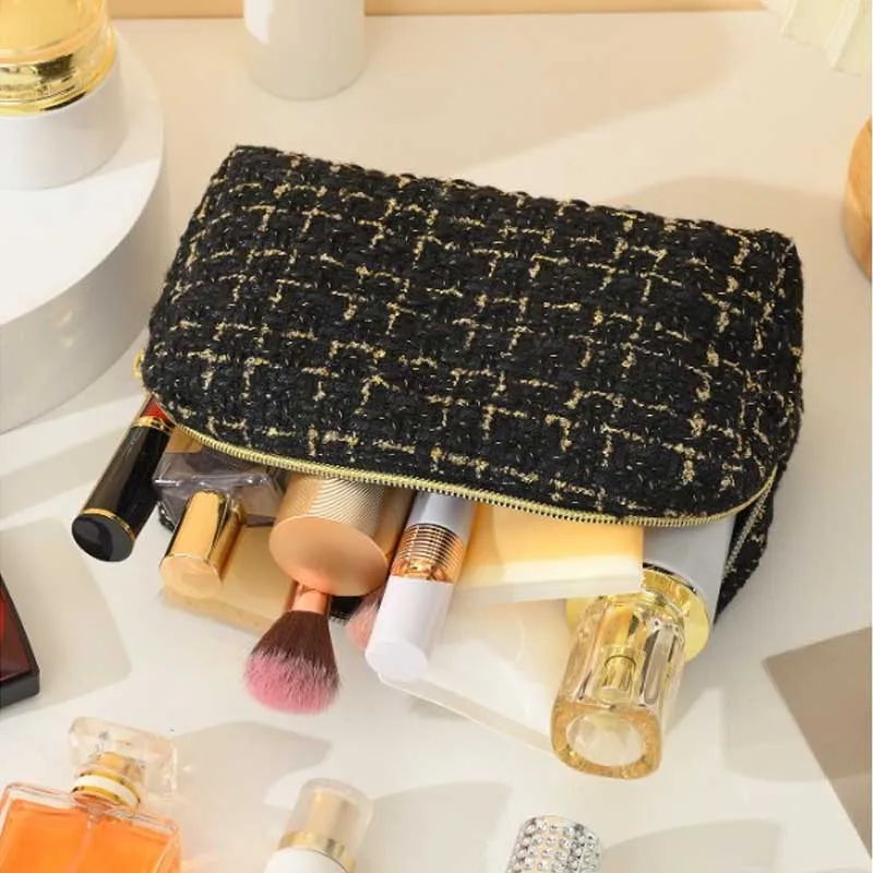 Fashion Women Clutch Makeup Bag Cosmetic Storage Bag Large Capacity Portable Travel Toiletries Storage Bag Student Pencil Case