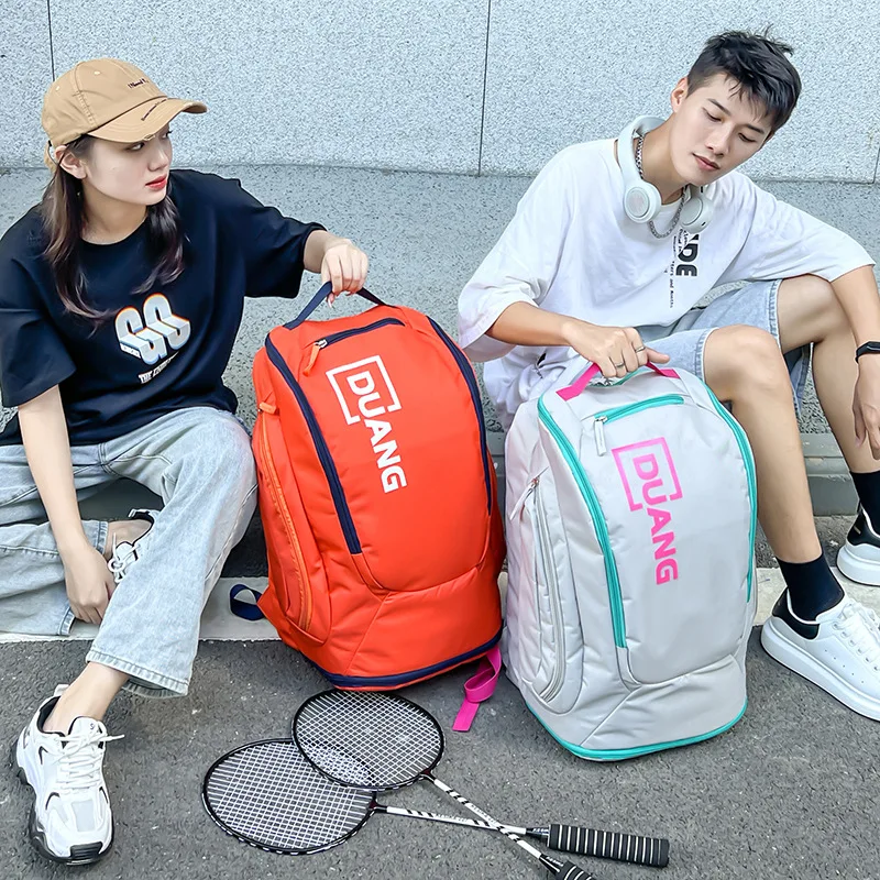 Large Capacity Tennis Racquet Backpack Outdoor Sports Fitness Bag Travel Cycling Daypack Basketball Schoolbag Gift for Men Women
