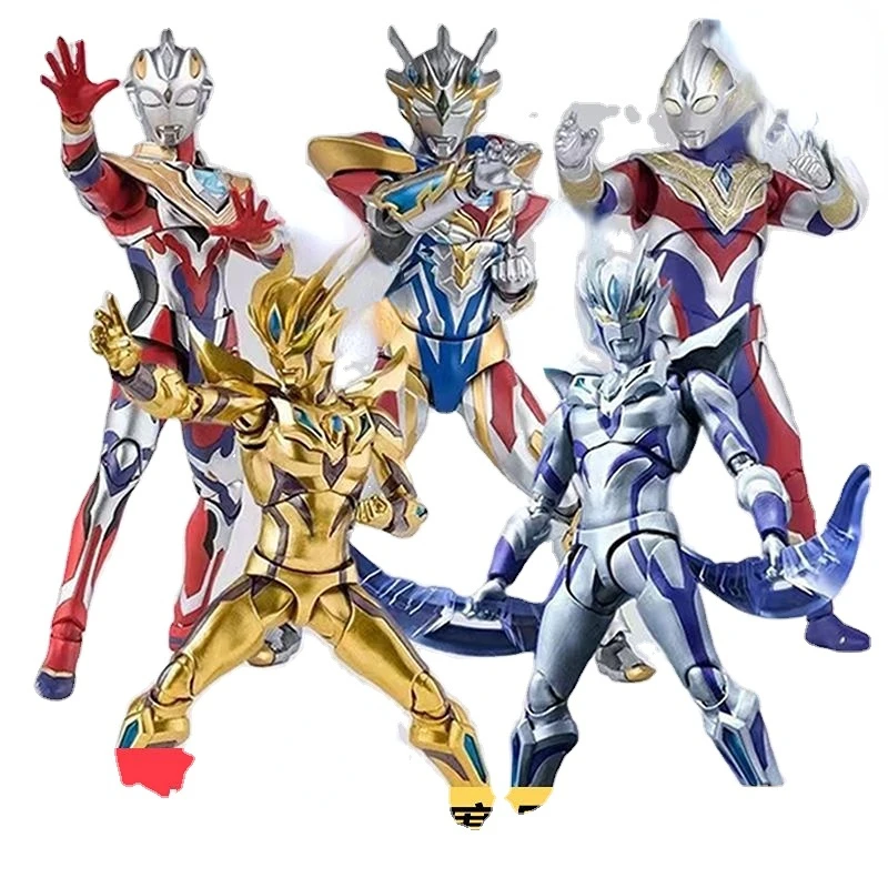 

Ultraman animation cartoon action doll joint movable toy gold Sailo shining Triga luxury Ultraman new children's gift wholesale