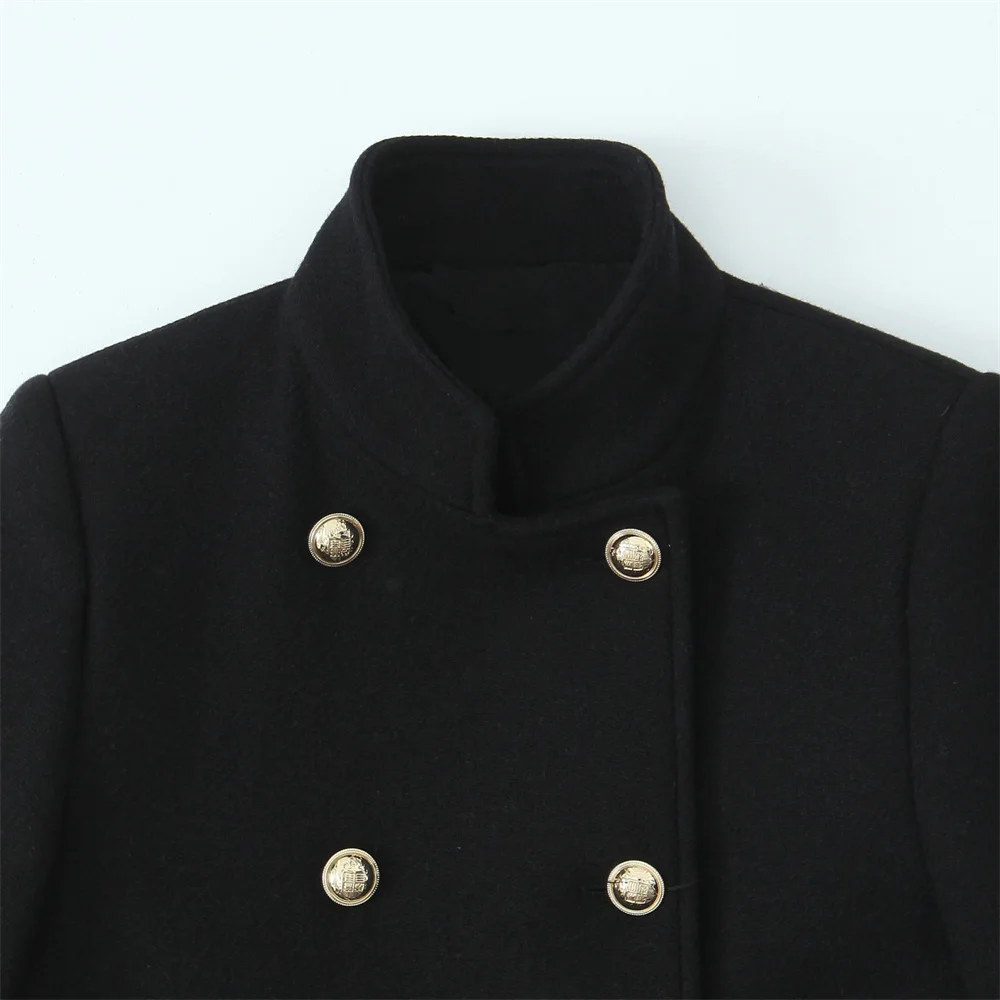 2024 autumn new women's clothing style fashionable European and American style double breasted coat jacket - Image 3