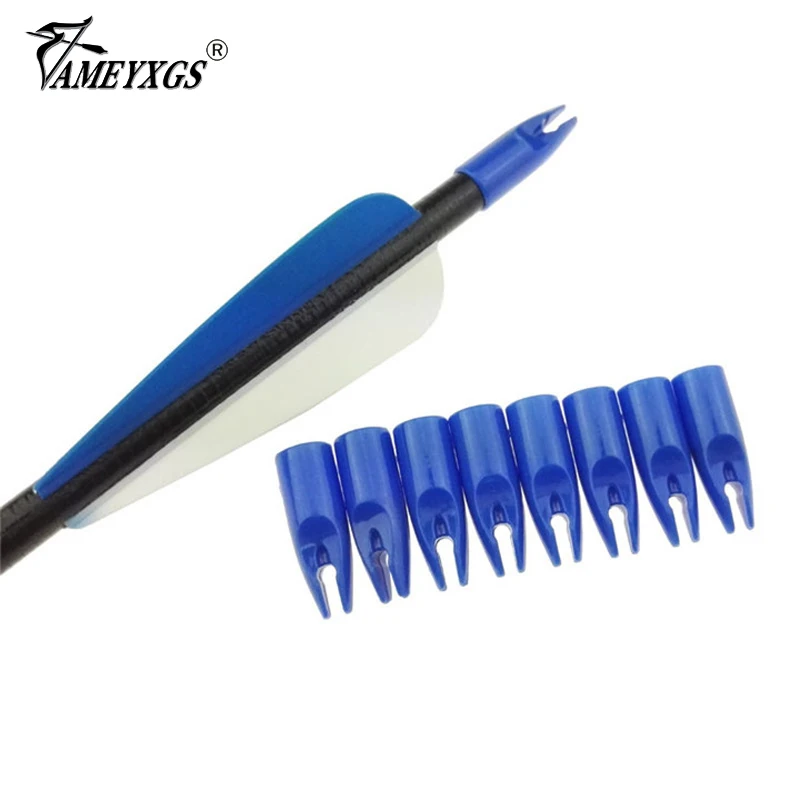 20pcs Archery  Plastics Arrow Nocks For 8mm OD Outer Diameter Wood Arrow Nock Hunting Archery Arrow Tail Accessories dremel rotary tools accessories 106 engraving cutter bit 1 6mm working diameter 1 8 shank wood glas material rotary rotary kit
