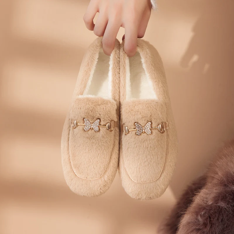 

2023 autumn and winter girl's shoes wear velvet thick soles and the new explosion peas and cotton shoes 5018