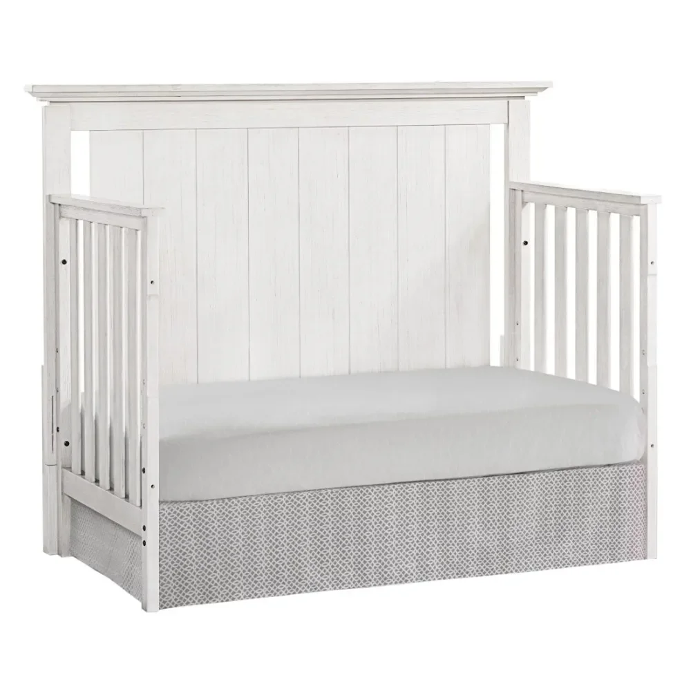 Baby Langston 4-in-1 Convertible Crib, Weathered White, Wooden Crib 6