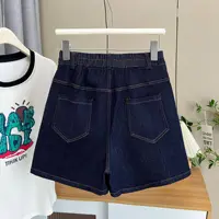 New Jeans Plus Size Culottes Casual Fake Two Piece A-Line Pantskirt 100KG Women's Denim Hot Pants 2868 - Image 5