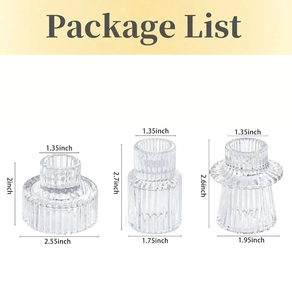 3Pcs Clear