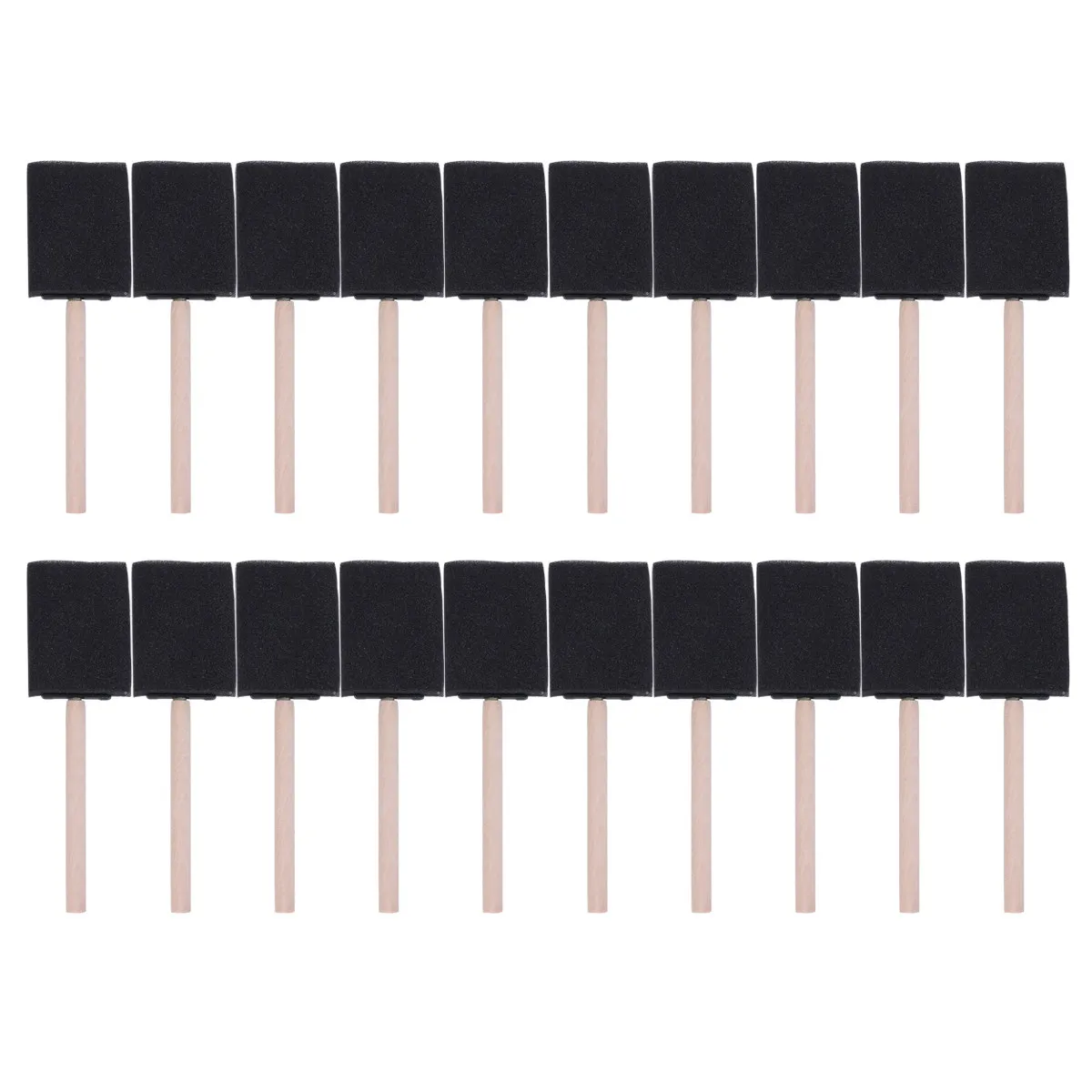 20Pcs 2 인치 나무 손잡이 스폰지 페인팅 브러쉬 DIY 아트 공예 스티플링 드로잉 흡수성 재사용 가능한 페인팅 도구