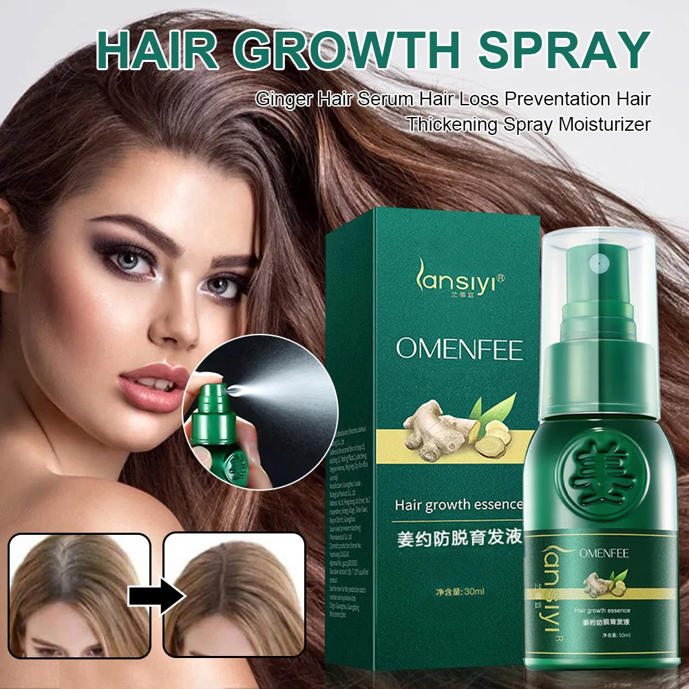 

Hair Growth Spray Ginger Hair Serum Hair Loss Preventation Hair Thickening Spray Moisturizer for Men Women