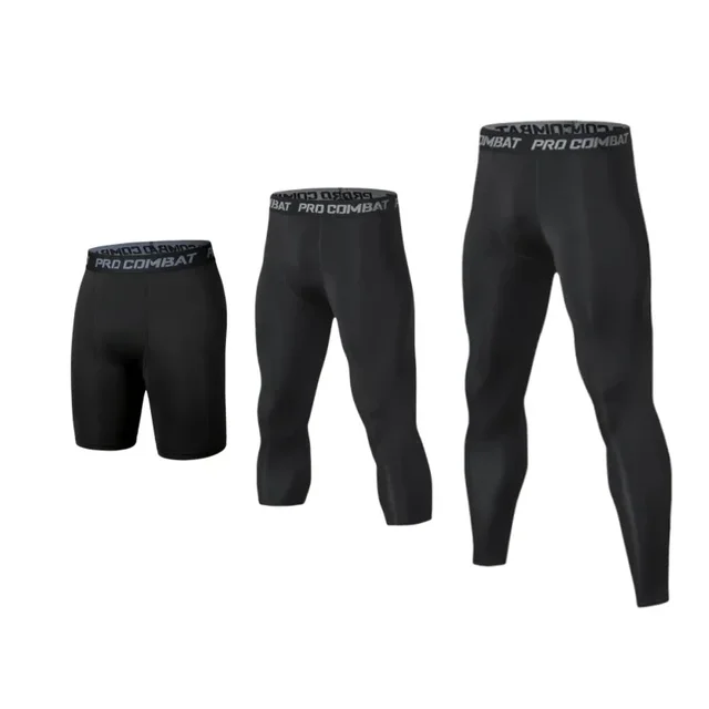 Pantalons de Compression pour hommes, collants Cool et secs, couche de base de sport, collants de course, entraînement athlétique, Shorts actifs 1