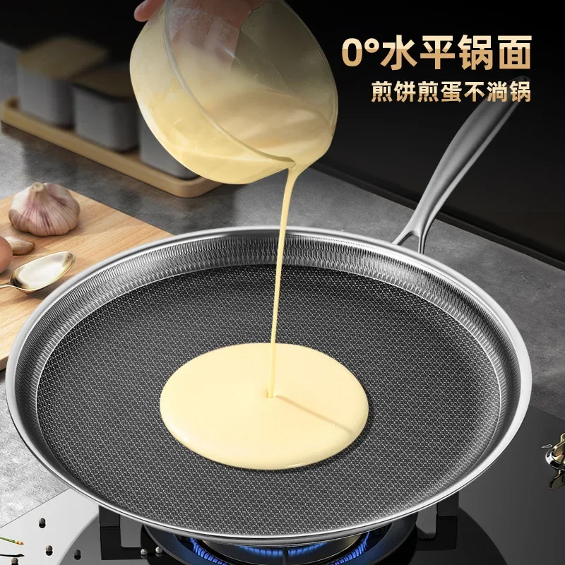 316 Stainless Steel Lasagna Crust Special Flat Bottom Non-stick Pan, Can Be Used for Frying Steak, Baking Cake Crust 4