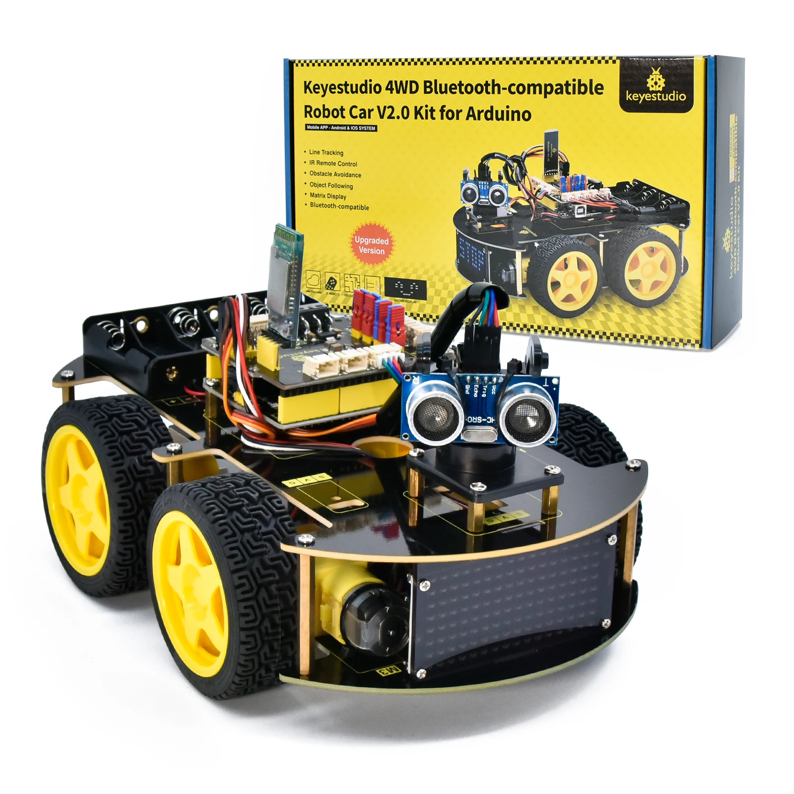 Keyestudio 4WD Multi BT Robot Car Kit V2.0 W/LED Display For Arduino Robot  Kit DIY Electronic Kit/Programming Car Kit Kids Toys - AliExpress
