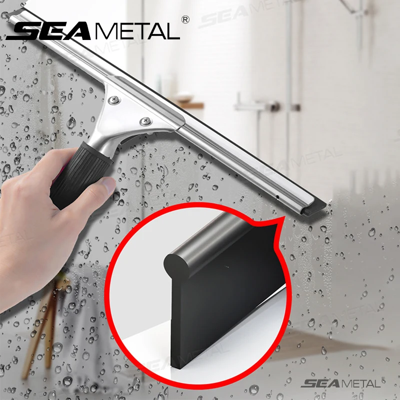 SEAMETAL Car Glass Cleaning Scraper Auto Window Water Wiper Glass Squeegee 25/35/40cm Rubber Blade for Car Home Cleaning Tools
