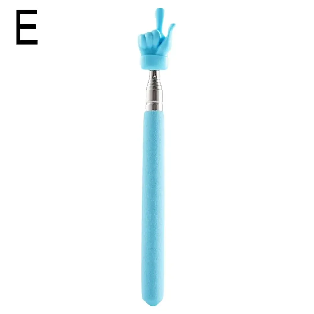 Geri çekilebilir Öğretmen Pointer Parmak Tasarımı Paslanmaz Çelik Teleskopik Okul Öğretim Pointer Sopa Öğretmen Malzemeleri Sınıf Için