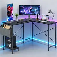 50 Inch L Shaped Reversible Corner Desk with CPU Stand & Storage Bag, Sturdy Metal Frame for Home Office Gaming 2