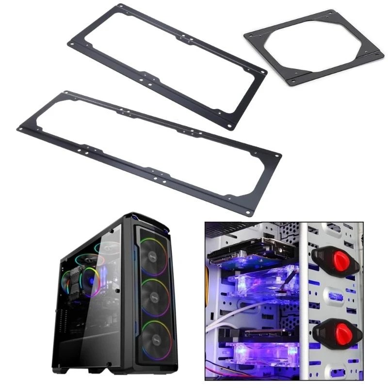 Chassis Cooling Fan Conversion Adapter Bracket Holder for Computer Case Heatsink 120 to 140 240 to 280 360 420 cooling fan