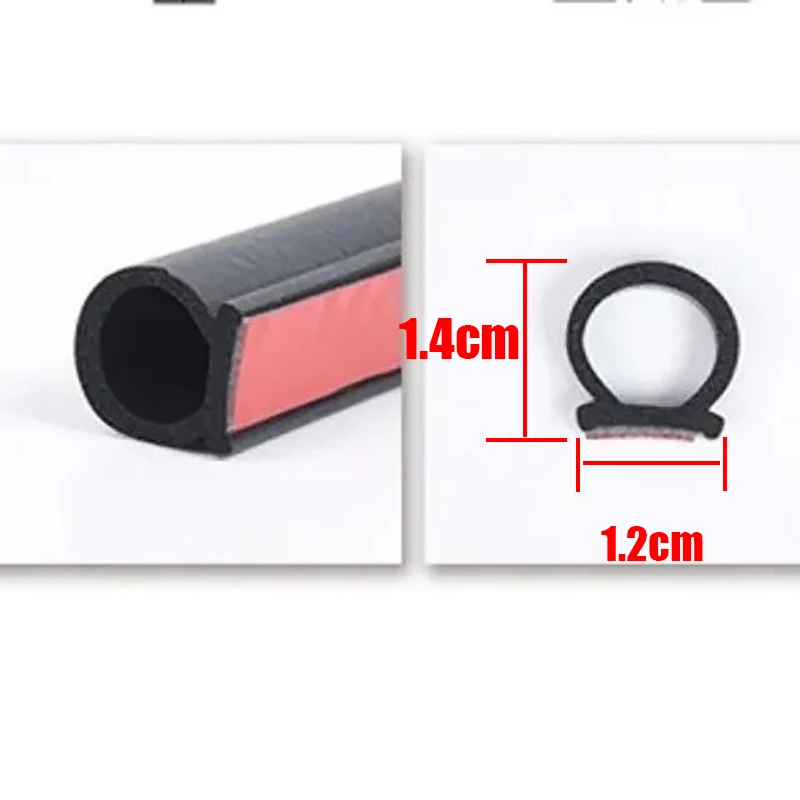 Car Door Seals Rubber Door Sealing Big D Type Car Door Hood Trunk Seal Strip Universal Noise Insulation for Auto