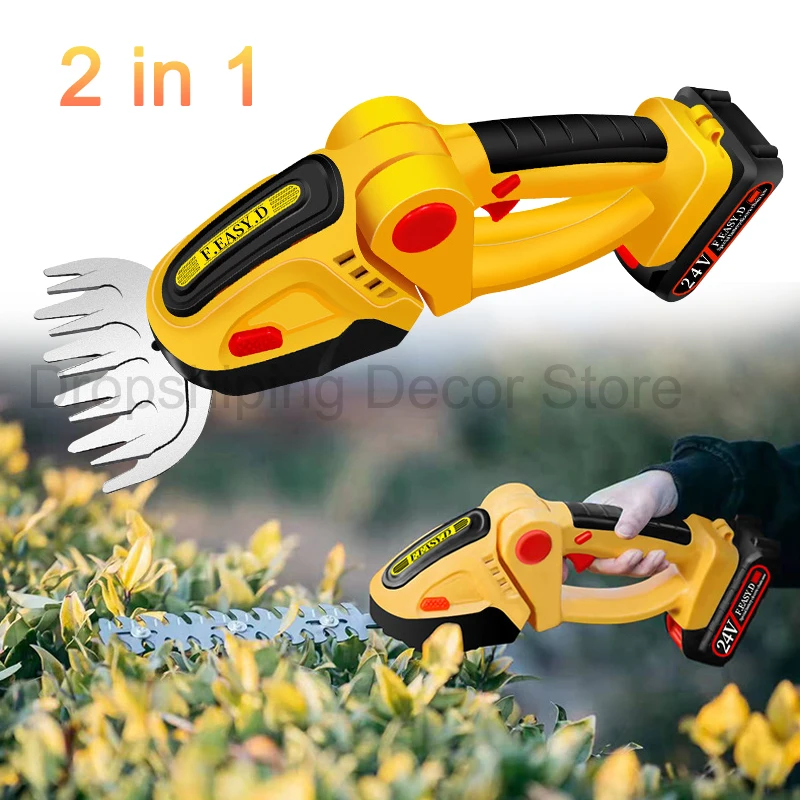 2in1PortableHandheldShrubTrimmerElectricBushTrimmerforMakitaBatteryCordlessHedge