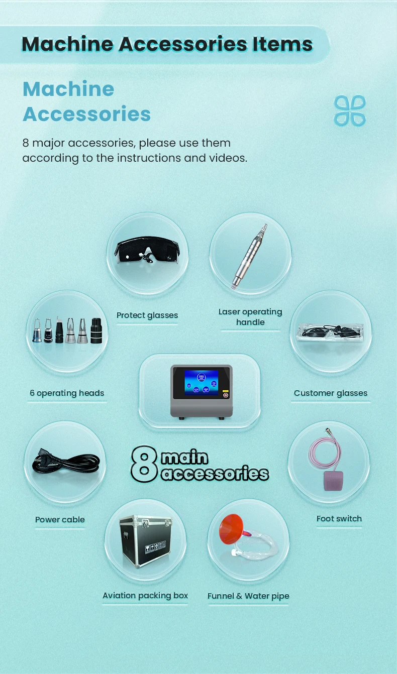 ADG Newest Picosecond Tattoo Removal Laser Machine Pigment Removal q switch nd yag laser Tattoo Eyebrow
