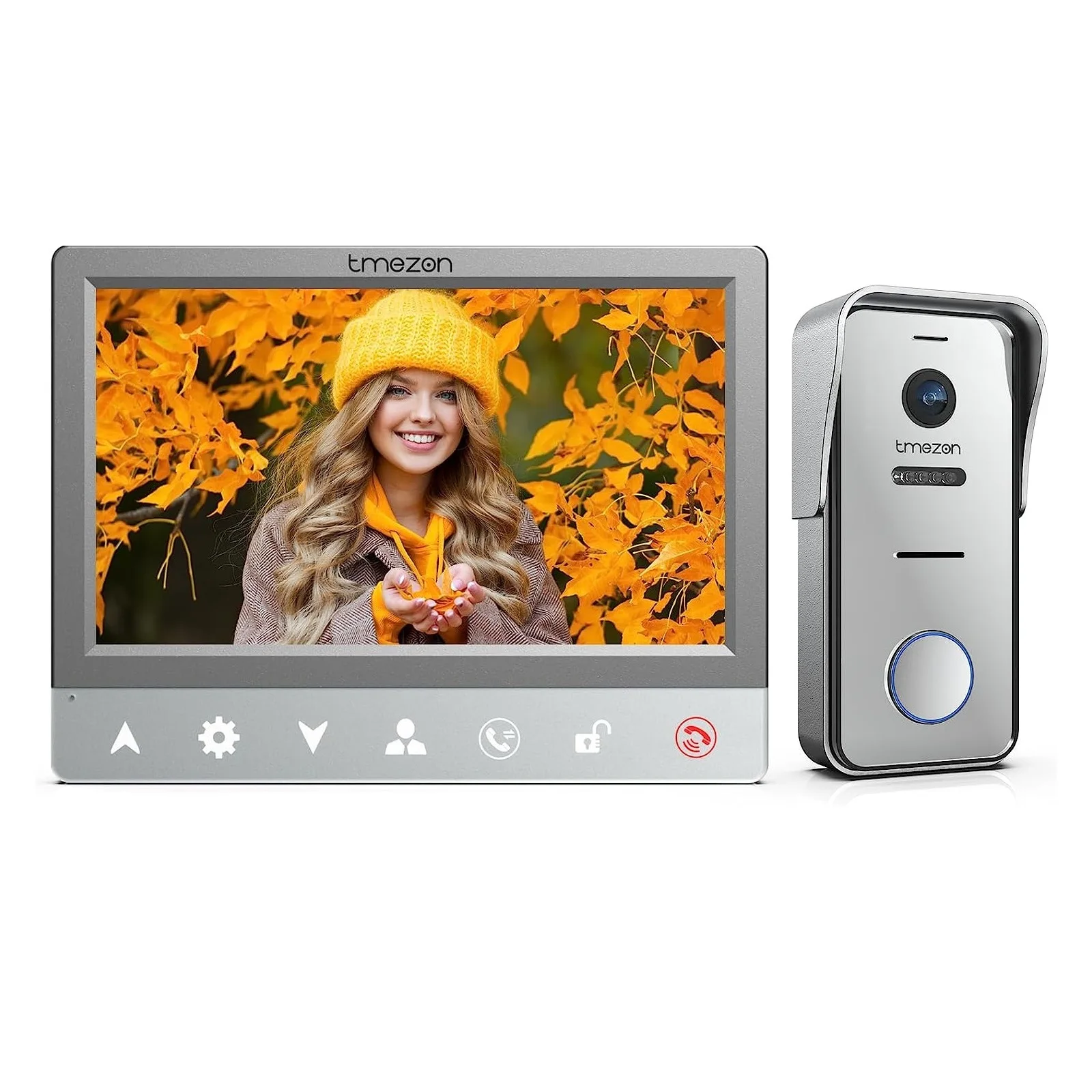 Sistema Di Videocitofono A 2 Fili Tmezon, Sistema Di Videocitofono Per Campanello Video Con Supporto Per Fotocamera Hd Sblocco, Monitoraggio, Registra