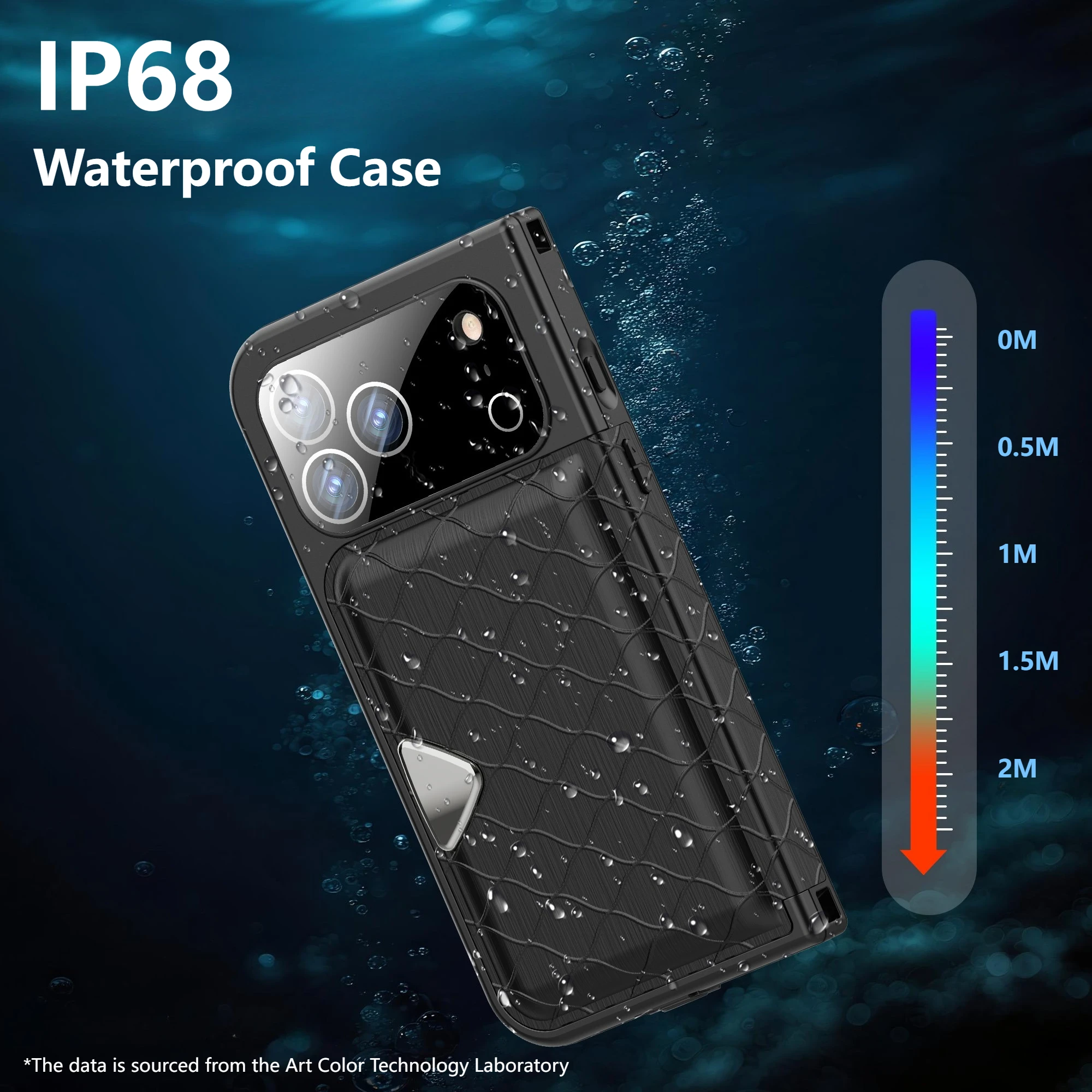 Anti-fall IP68 Waterproof Phone Case & Magnetic Concealed Mirror Card Bag & Crossbody Phone Bag For iPhone 17 Pro/17 Pro Max