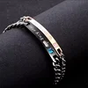 2 styles sa reine son roi noir Rose couleur or femmes mâle chaîne cristal Couple Bracelet pour hommes Femmo sur les mains bijoux