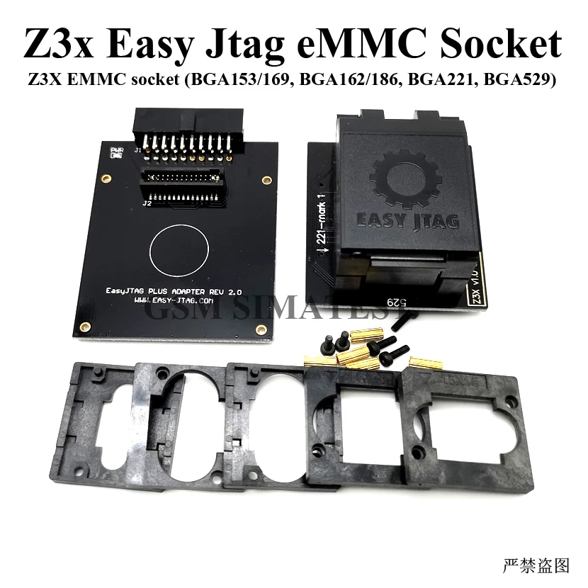 기존 새 버전 Z3X Easy Jtag Plus Box eMMC 소켓 NAND 소켓 UFS BGA 254 소켓 어댑터
