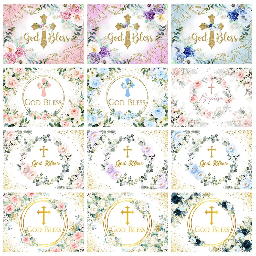 2 Decorazioni Per Torta Con Croce E Scritta 'God Bless' – Per Battesimo, Prima Comunione, Baby Shower - 2