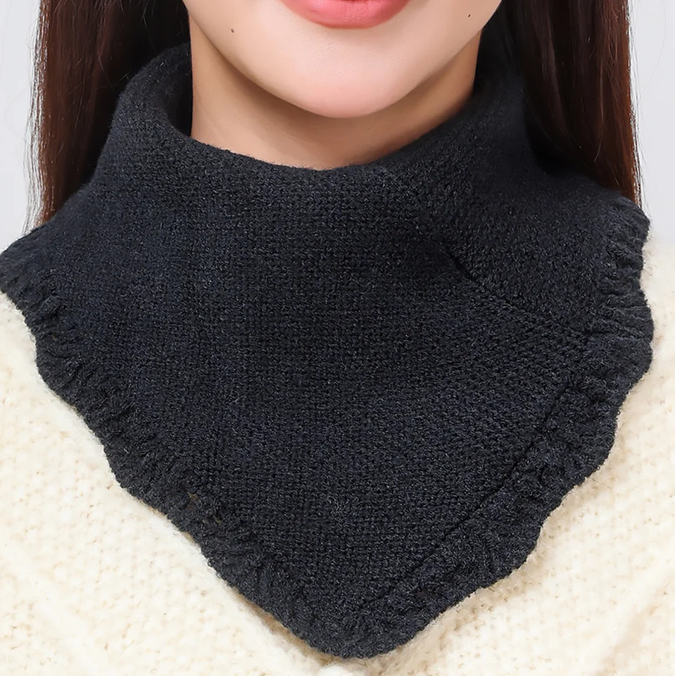 Falso Collo Dolcevita In Maglia Per Donna – Bianco, Staccabile, Copricollo In Lana Morbido Per Inverno