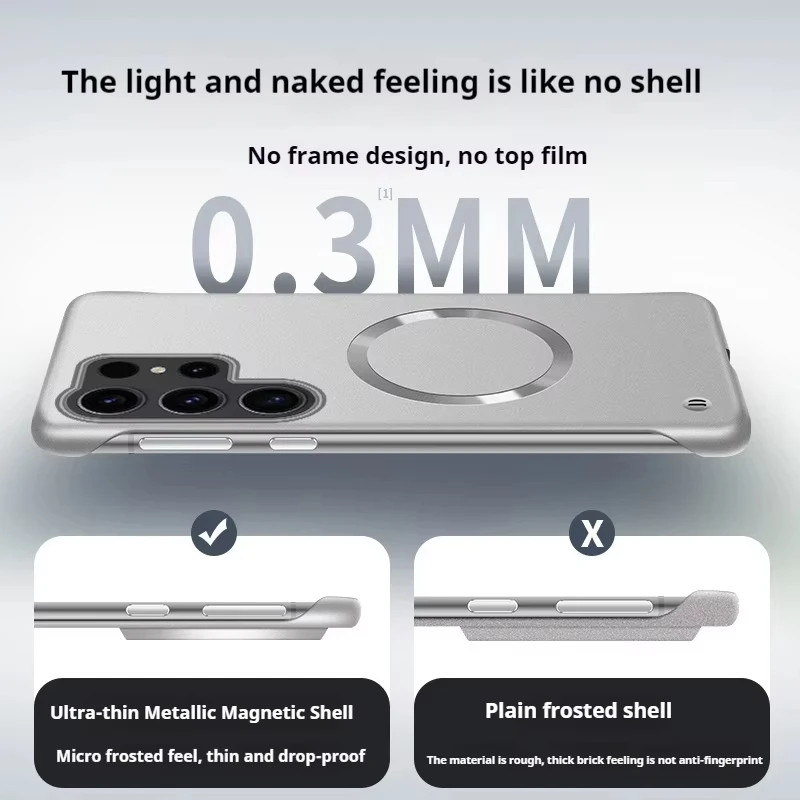 Enhanced Metallic Paint Cooling Phone Case with MagSafe Compatibility