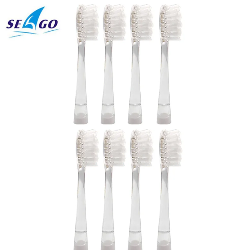 8Pcs Seago Replacement Toothbrush Heads SG-831/832 Soft Bristle Gum Care for Seago Child Electric Toothbrush SG977/EK6/EK7/SG513