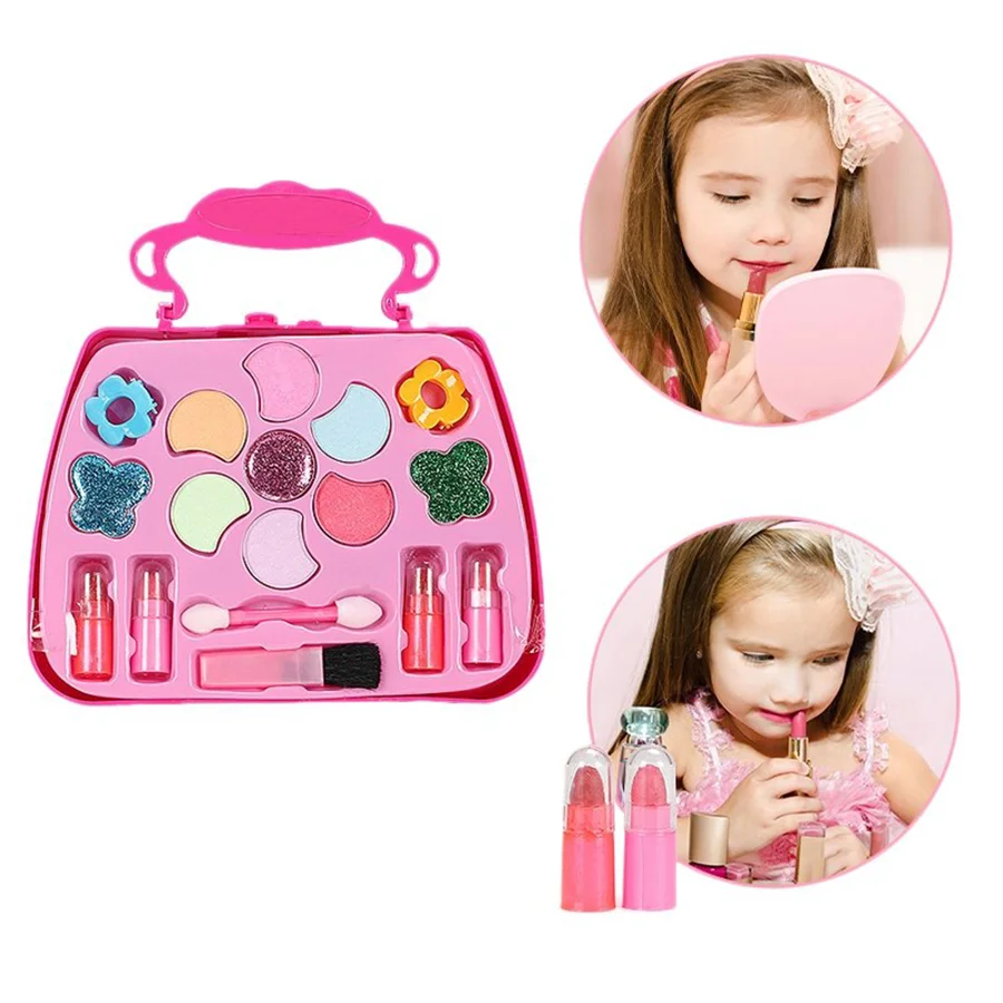 Kids Makeup Kit Girl Washable Kids Makeup Kit Girl Toys Real Little Girls Children Princess Play Makup makeup toy princess pretend toys cosmetics set