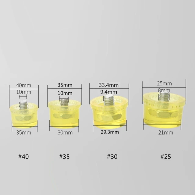 Mallet Hammer Replacement Rubber Plastic Striking Head Tip 4 Sizes
