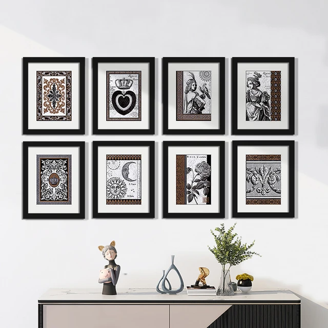 Marco de fotos clásico de madera para colgar en la pared, decoración del  hogar, recomendado para pareja de bodas, marcos de fotos en blanco y negro,  13 piezas por juego - AliExpress