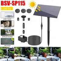 Mini pompe solaire 1,5W 5V avec kit de panneau solaire pour fontaine de jardin, piscine, fontaine intérieure, abreuvoir pour oiseaux, extérieur 1