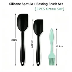 Premium Food Grade Silicone Oil & Sauce Brush for BBQ, Baking, and Cooking (3PCS Green Set)