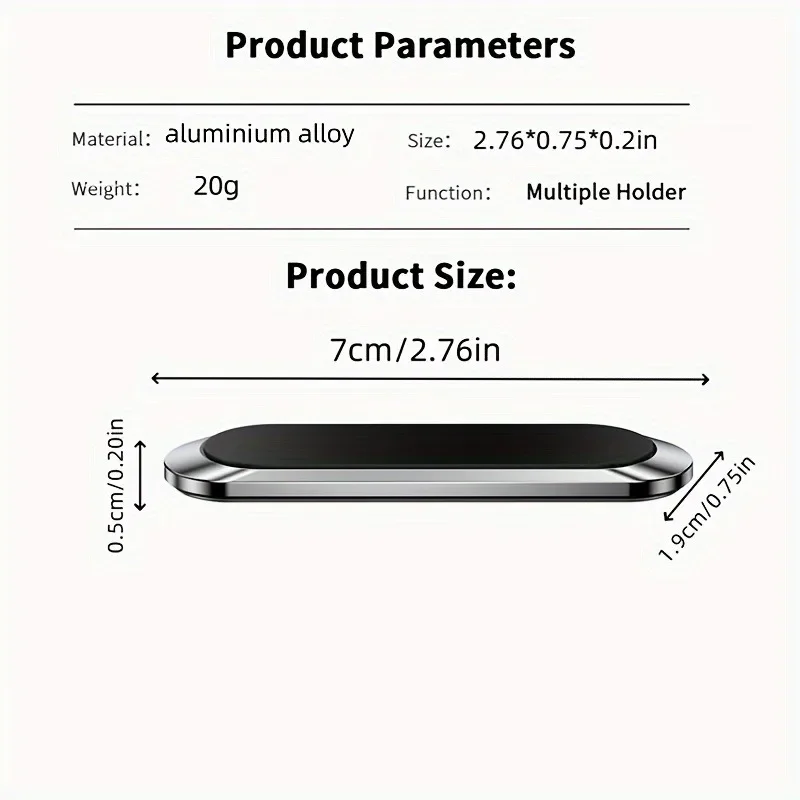 Magnetic Phone Mount with Metal Plates