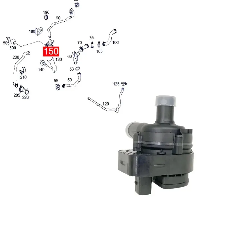 Water Pump Compatible with W169 W245 C219 W211 W166 W166 W164 2118350264 1718350064