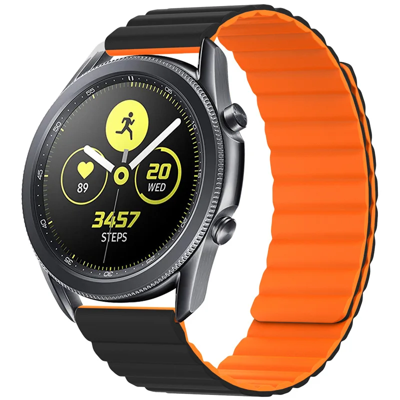 

22mm 20mm Silicon Band for Samsung Galaxy Watch 5/4/3 Active 2 Amazfit GTR/GTS Magnetic Loop Strap Huawei Watch 3/GT3-2 Pro Belt