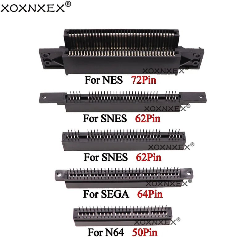 Per Snes N64 Sega Nes Connettore Slot Per Schede Di Gioco 62Pin 72Pin 64Pin 50Pin Per Sega Genesis N64 Snes Nes Clone Console