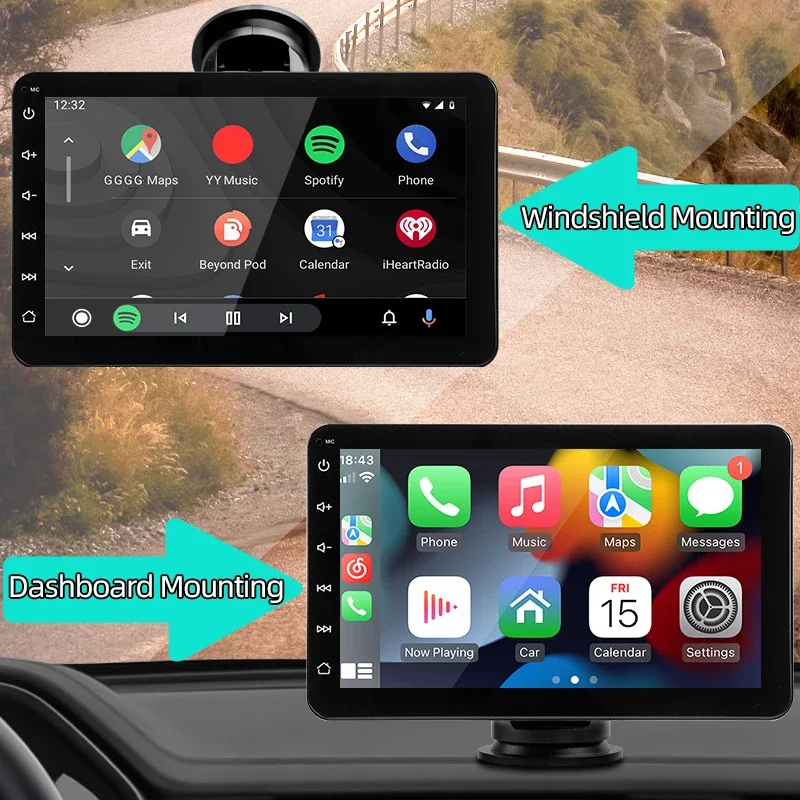 7" Carplay Android Auto Car Radio Multimedia Video Player IPS Touch Screen AUX I