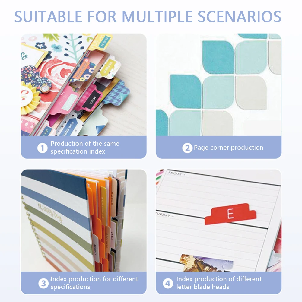 Tab Punch Loose-leaf Separator DIY Index Sticker Label Puncher Divider Paper Punch Machine Scrapbooking Embossing Tools