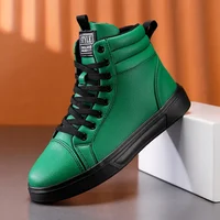 2025 Spring Fashion Red Men's Sneakers High Top Skateboarding Shoes for Men Women Comfortable Unisex Leather Sneakers Size 35-46 - Image 4